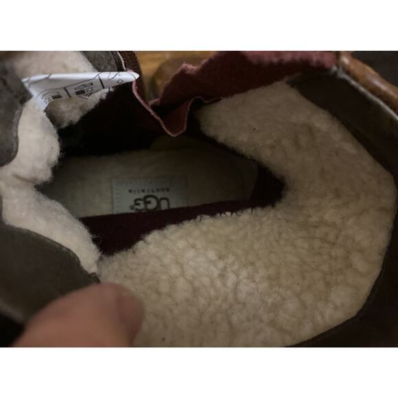 UGG Women's Kesey Chestnut Brown Leather Waterproof Boots 1005264 Women’s 8 - Picture 5 of 9